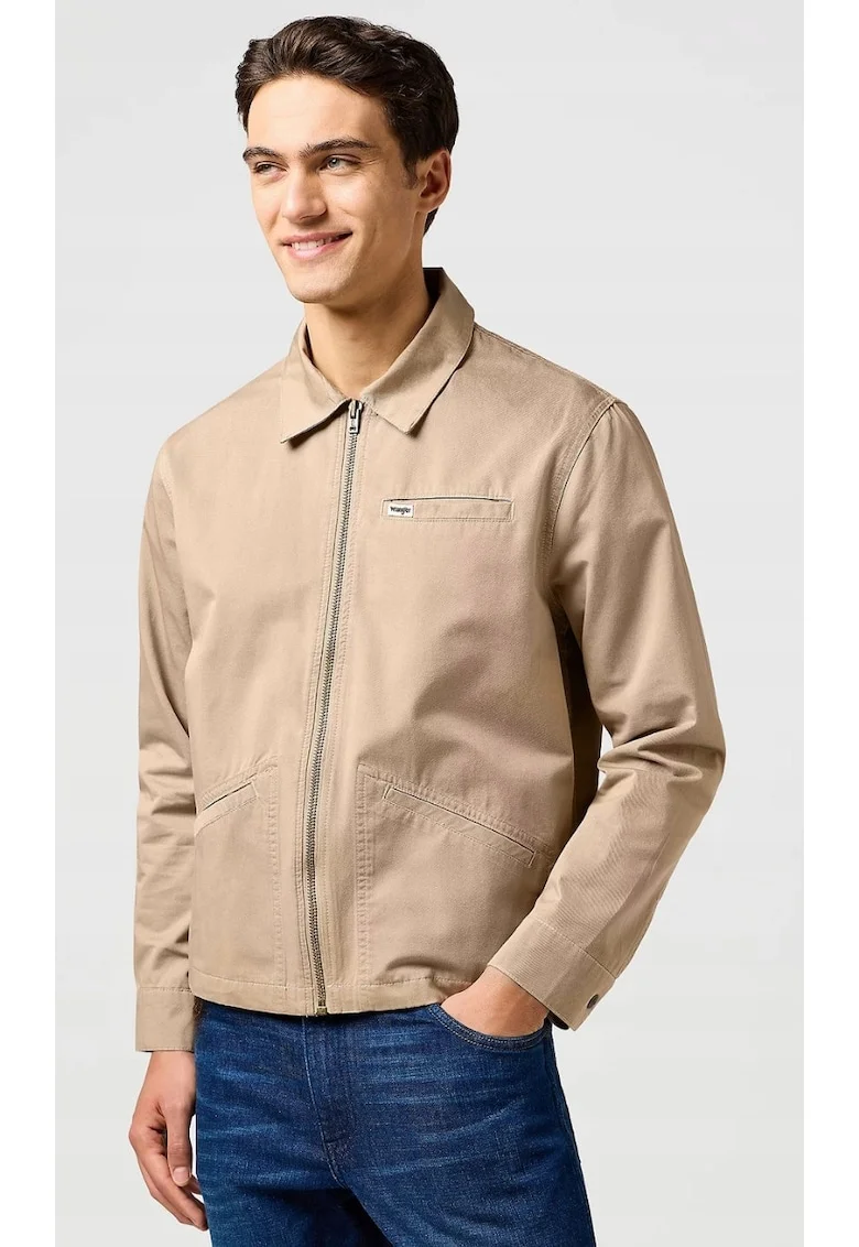 Geaca barbati,  RODEO UTILITY JACKET, bumbac, bej, fermoar, maneca scurta