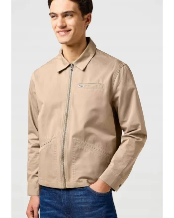 Geaca barbati,  RODEO UTILITY JACKET, bumbac, bej, fermoar, maneca scurta