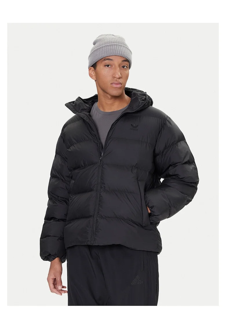 Geaca de puf barbati,  neagra, material sintetic