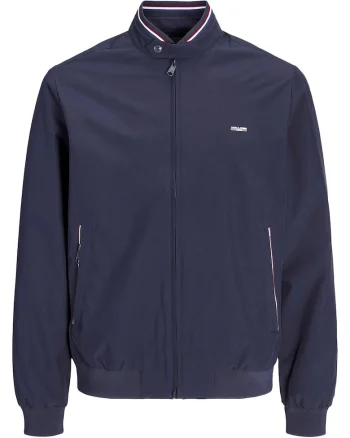 Geaca bomber barbati,  bleumarin, poliester reciclat, cu fermoar, buzunare cu fermoar