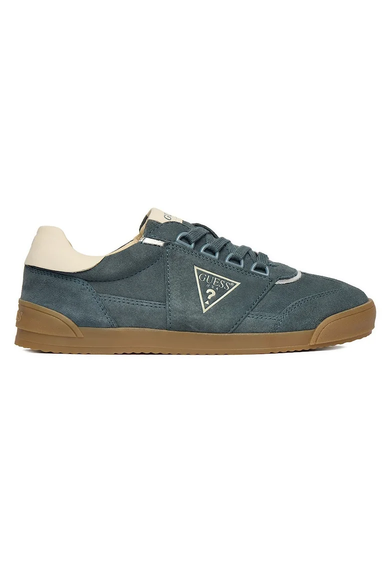 Pantofi sport copii,  piele naturala si intoarsa, albastru/crem, casual