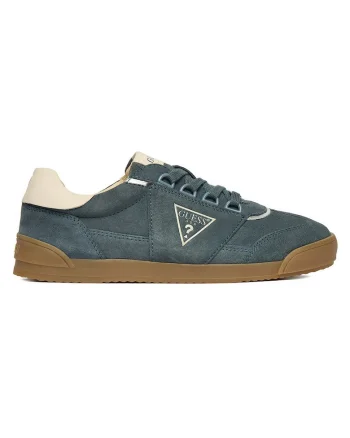 Pantofi sport copii,  piele naturala si intoarsa, albastru/crem, casual