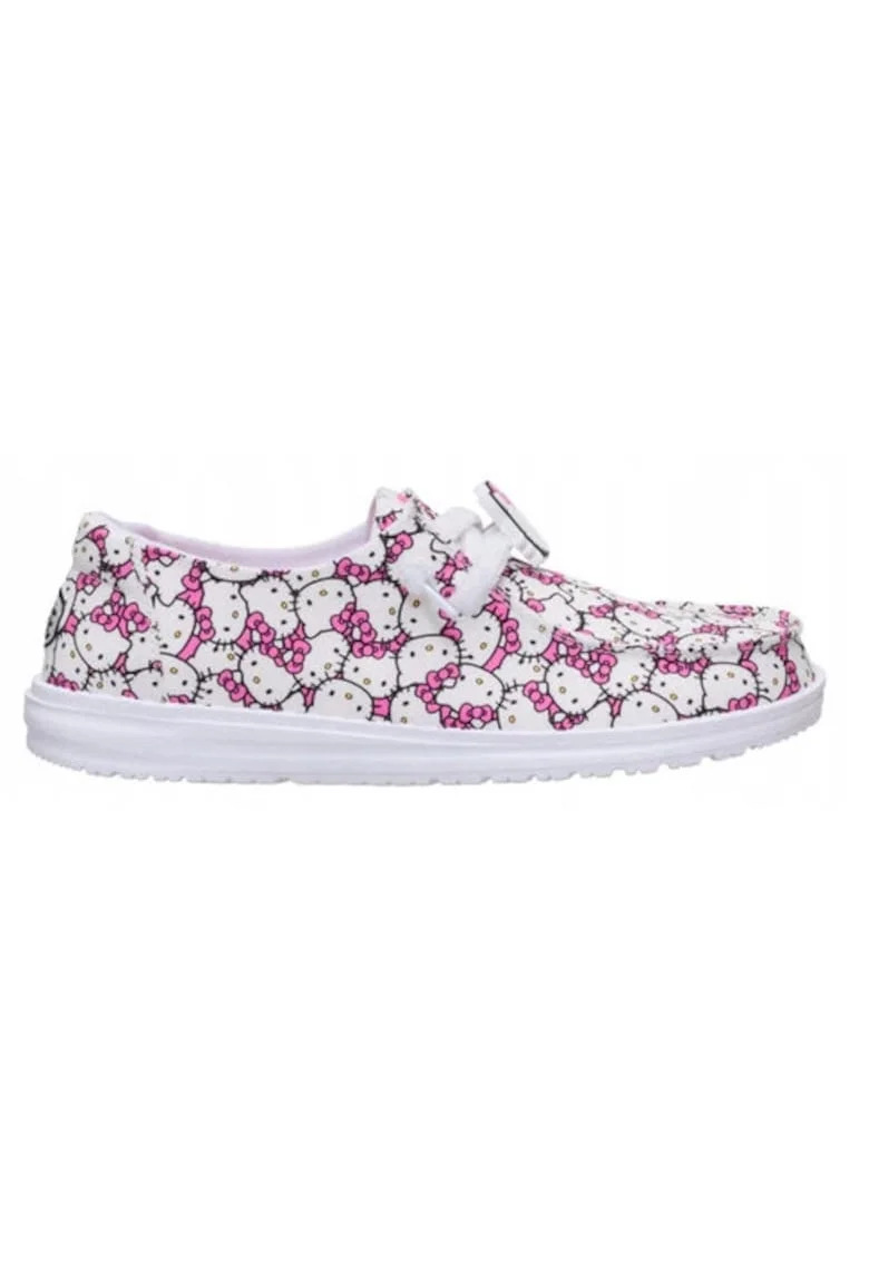 Mocasini Copii Spuma EVA, cu model, Wendy Hello Kitty Takeover, Alb, 36 EU,