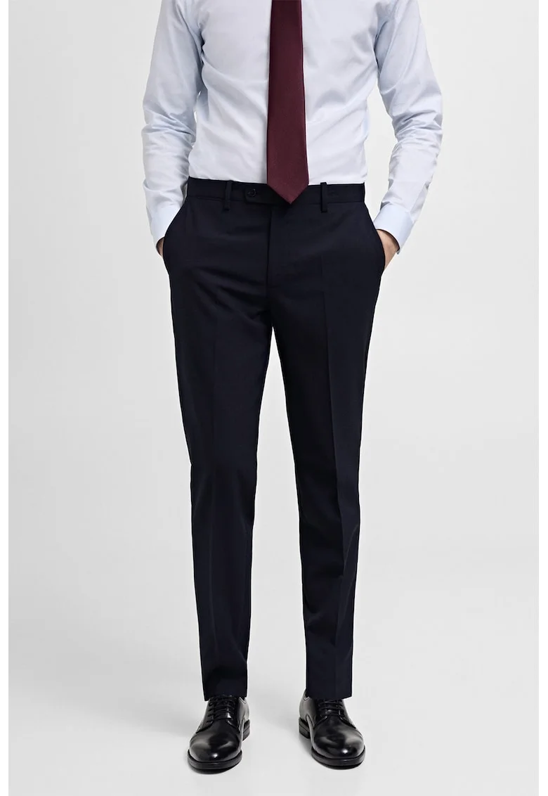 Pantaloni formali din lana cu croiala slim-fit Turin
