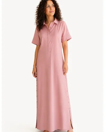 Rochie lunga de vara CHARLISE din lyocell cu slituri laterale