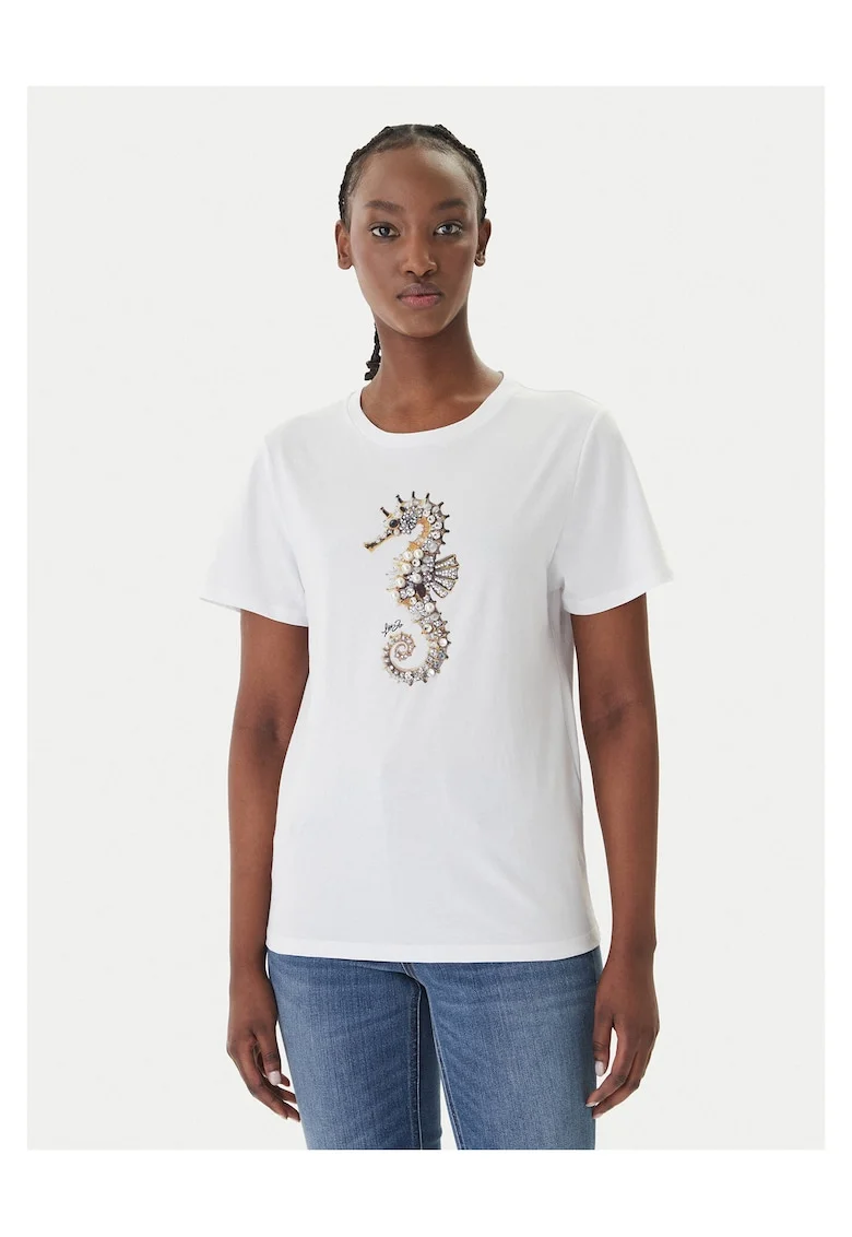Tricou de dama,  din bumbac, alb