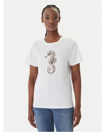 Tricou de dama,  din bumbac, alb