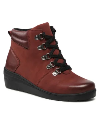 Pantofi dama,  piele naturala, rosu, Rosu