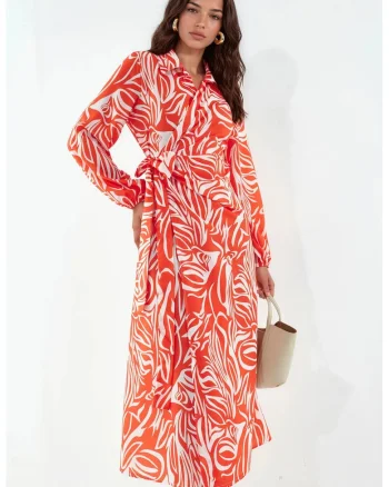 Rochie Midi,  petrecuta, decolteu in V, multicolor, crep poliester-lycra