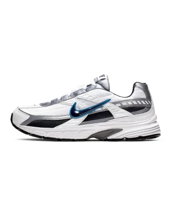 Pantofi sport Initiator cu insertii din material textil, Alb/Negru/Argintiu