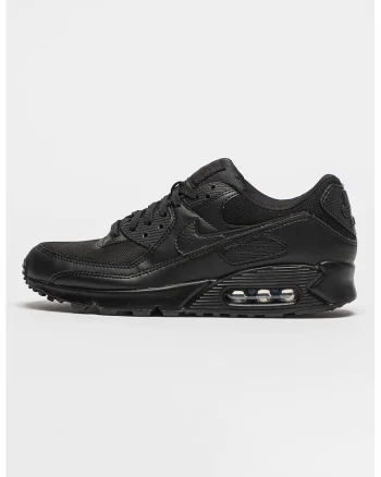 Pantofi sport din piele ecologica cu garnituri din material textil Air Max 90, Negru
