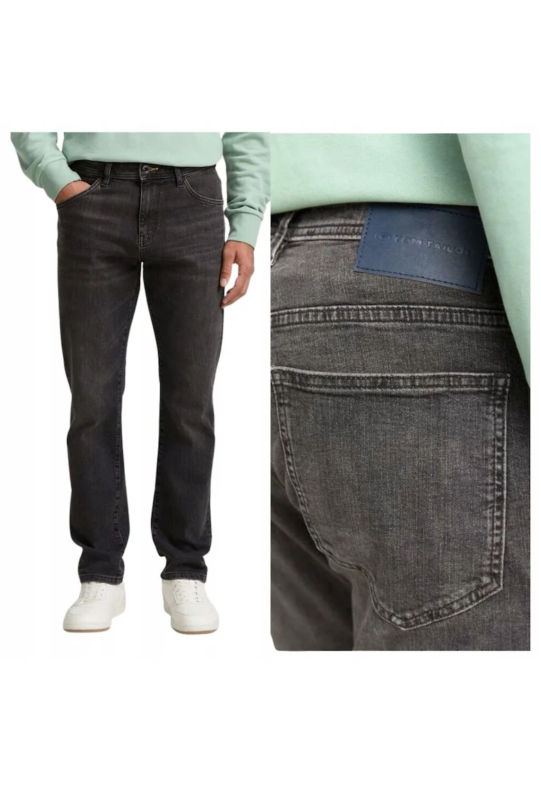 Blugi regular fit cu talie medie, Gri