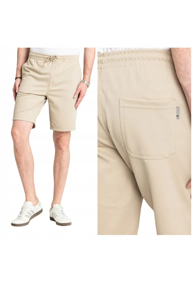 Pantaloni scurti cu talie ajustabila, Bej