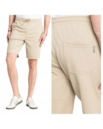 Pantaloni scurti cu talie ajustabila, Bej