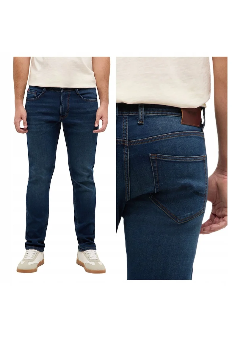 Blugi slim fit cu talie joasa Oregon, Albastru