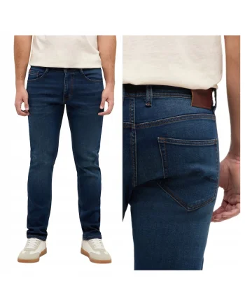 Blugi slim fit cu talie joasa Oregon, Albastru