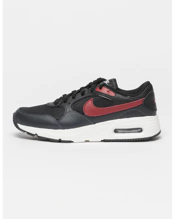 Pantofi sport de piele cu garnituri de plasa Air Max Sc, Alb/Visiniu/Negru