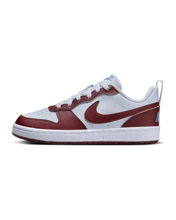 Pantofi sport Court Borough din piele ecologica, Alb/Visiniu