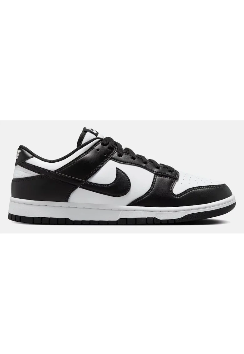Tenisi  Dunk Low Retro, piele, alb-negru, stil retro, set unica pereche