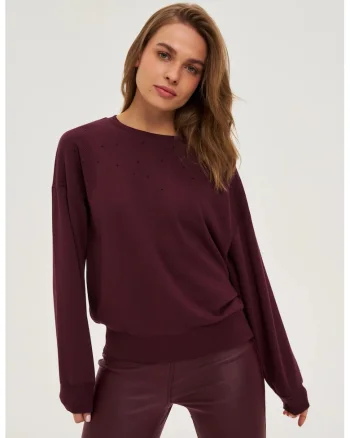 Bluza Burgundy cu Detei, Visiniu