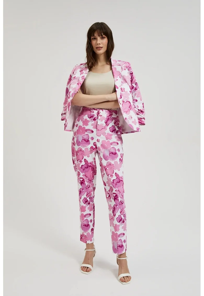 Pantaloni roz cu flori, Roz lucios