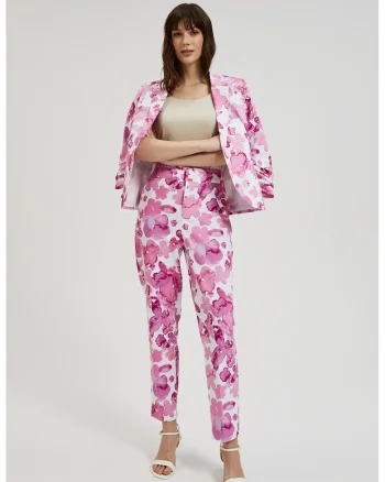 Pantaloni roz cu flori, Roz lucios