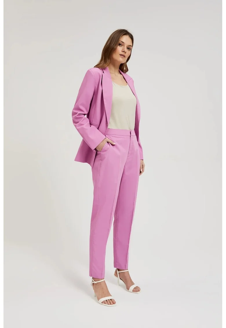 Pantaloni Tailored Roz, Roz lucios