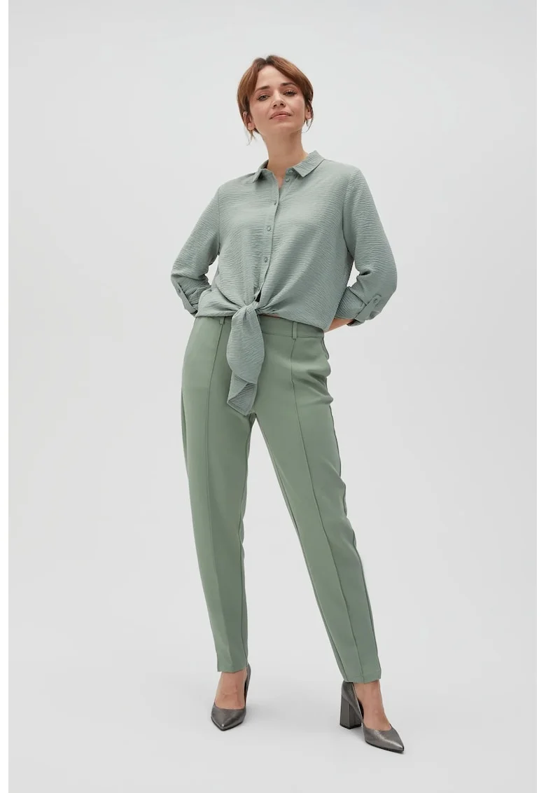 Pantaloni verzi maslinii cu mansete, Kaki