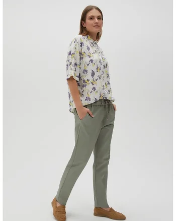 Pantaloni cu picioare drepte olivii, Kaki