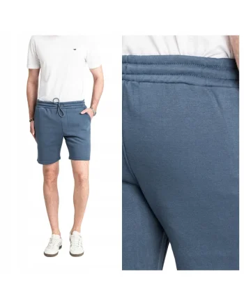 Pantaloni scurti cu buzunare si talie ajustabila, Albastru
