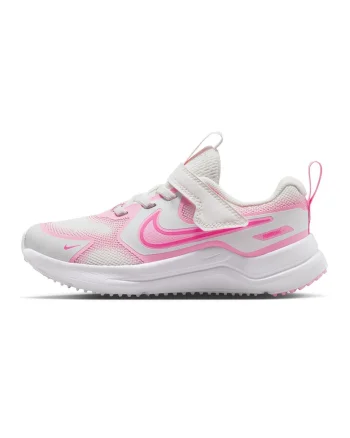 - Pantofi Cosmic cu inchidere velcro pentru alergare, Alb/Fucsia