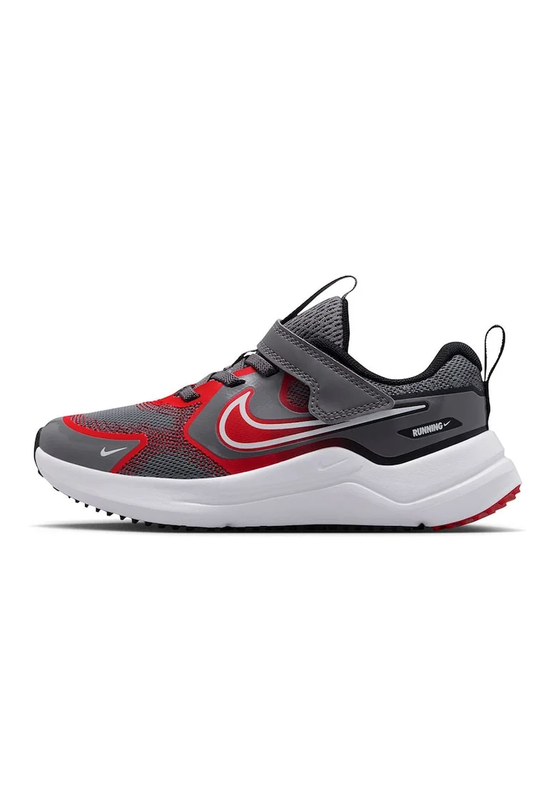 - Pantofi Cosmic cu inchidere velcro pentru alergare, Rosu/Negru stins