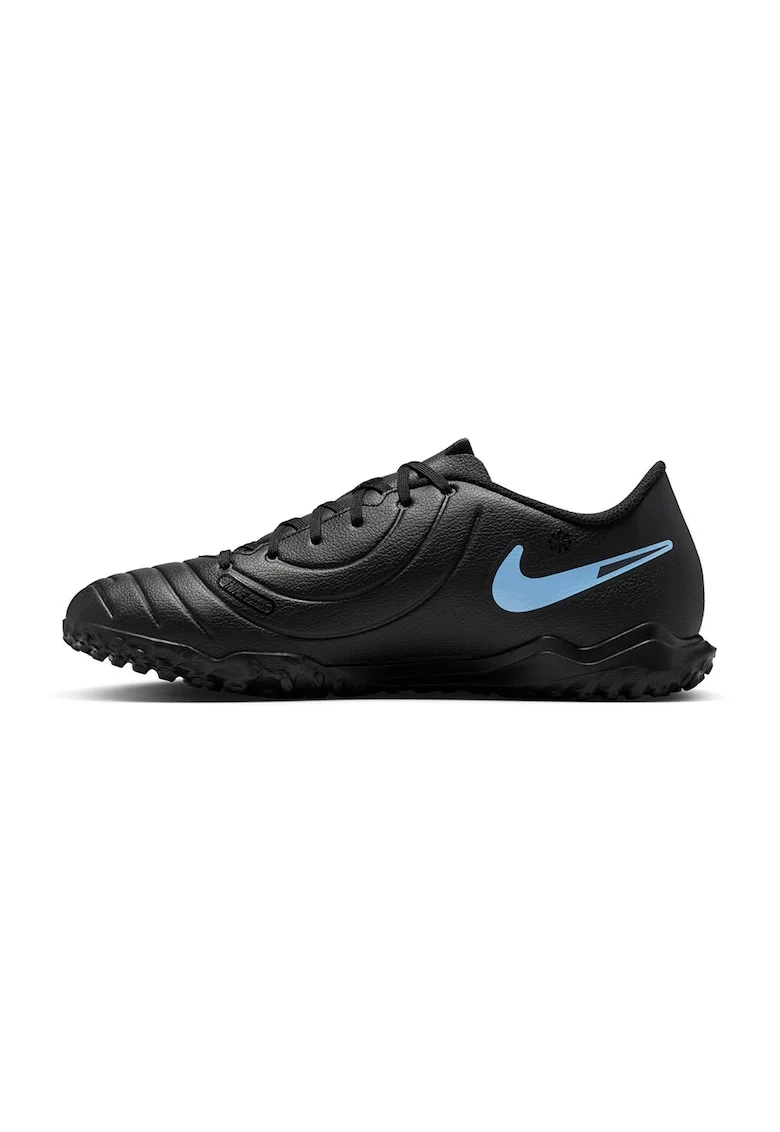 Pantofi din piele ecologica, pentru fotbal Legend 10 Club, Negru/Albastru lavanda