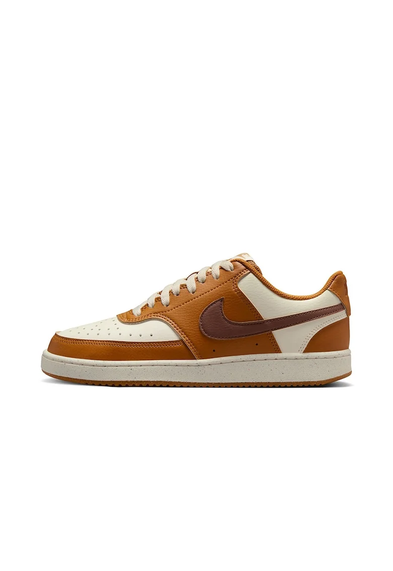 Pantofi sport Court Vision Low Next Nature din piele ecologica, Caramel/Crem
