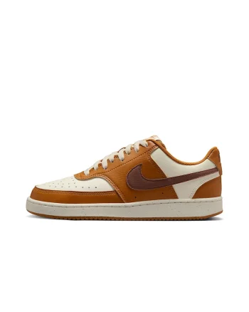 Pantofi sport Court Vision Low Next Nature din piele ecologica, Caramel/Crem