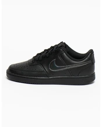 Pantofi sport de piele cu detalii de piele ecologica Court Vision, Negru