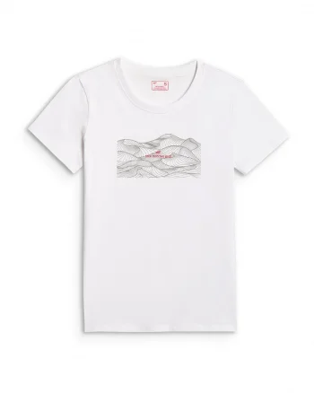 Tricou de dama  regular, imprimeu, alb, bumbac