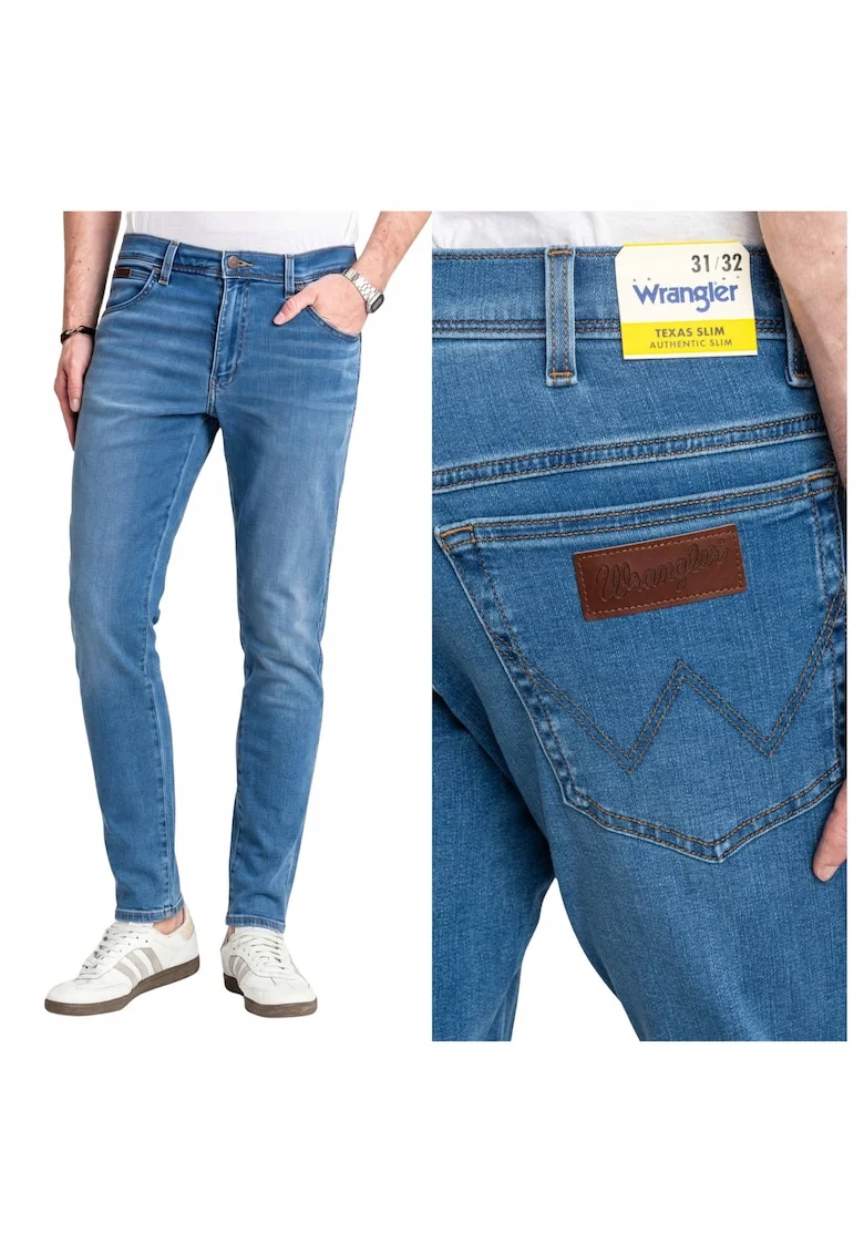 Blugi slim fit Texas, Albastru deschis, Albastru