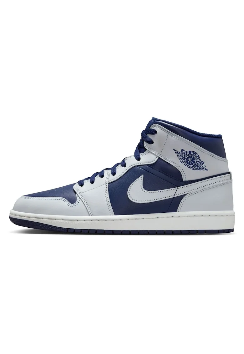 Pantofi sport  Air Jordan 1 Mid, piele, Alb