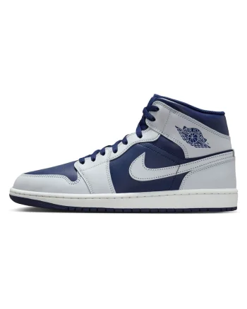 Pantofi sport  Air Jordan 1 Mid, piele, Alb