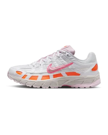 Pantofi sport cu insertii de plasa, Alb/Portocaliu/Roz