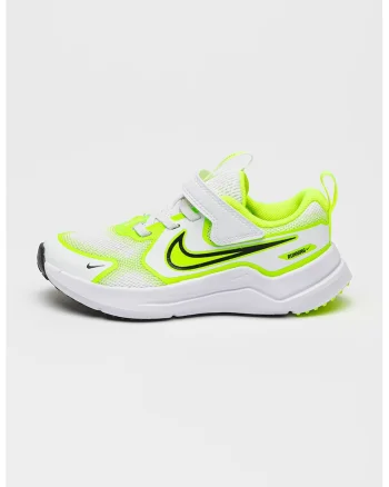 - Pantofi Cosmic cu inchidere velcro pentru alergare, Verde neon/Alb optic