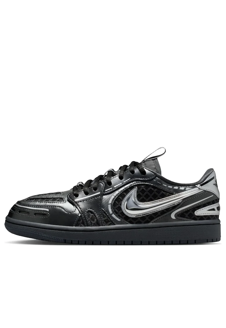 Pantofi sport dama, Air  1 Low Method of Make v3, negru cu argintiu metalizat, HQ2186-001, 39EU