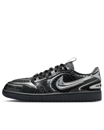 Pantofi sport dama, Air  1 Low Method of Make v3, negru cu argintiu metalizat, HQ2186-001, 39EU