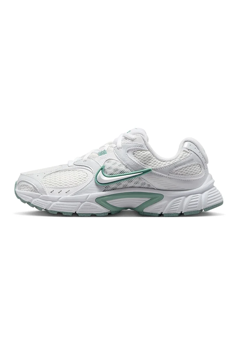 Pantofi sport V5 RNR cu insertii de plasa, Alb/Verde pal