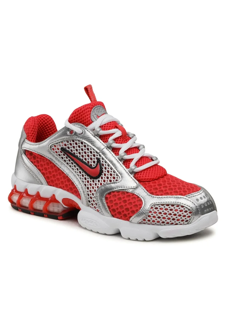 Pantofi sport barbati, CJ1288,  Textil, 42.5 EU, Rosu/Argintiu, Rosu