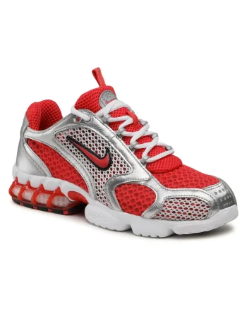 Pantofi sport barbati, CJ1288,  Textil, 42.5 EU, Rosu/Argintiu, Rosu