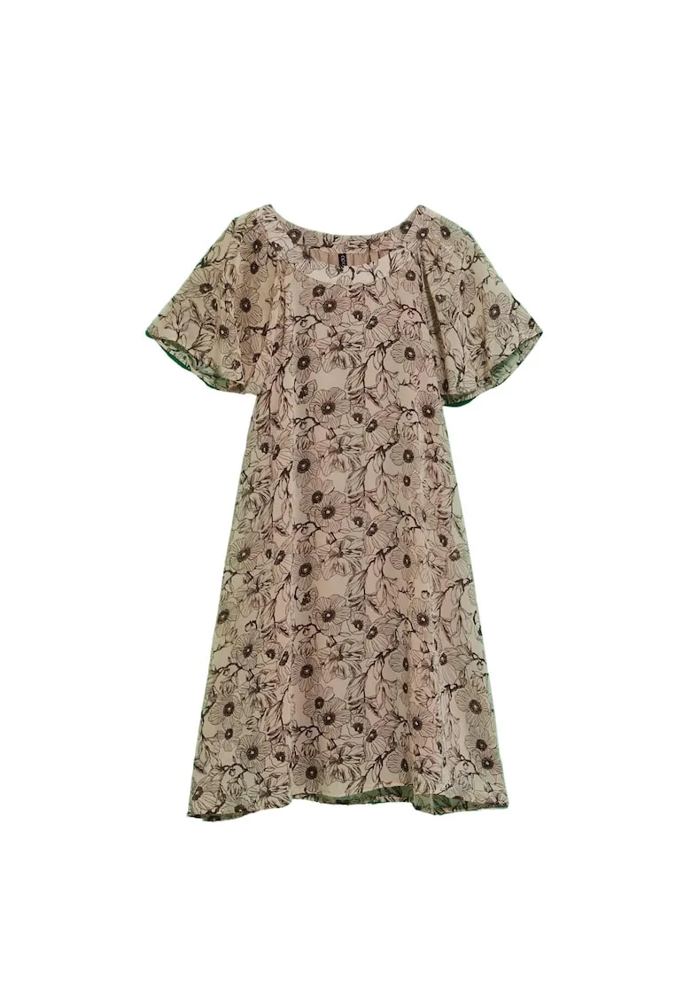 Rochie de dama,  Poliester, Multicolorsd, Bej