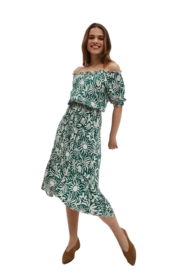 Rochie de dama,  Verde, Alb, Verde
