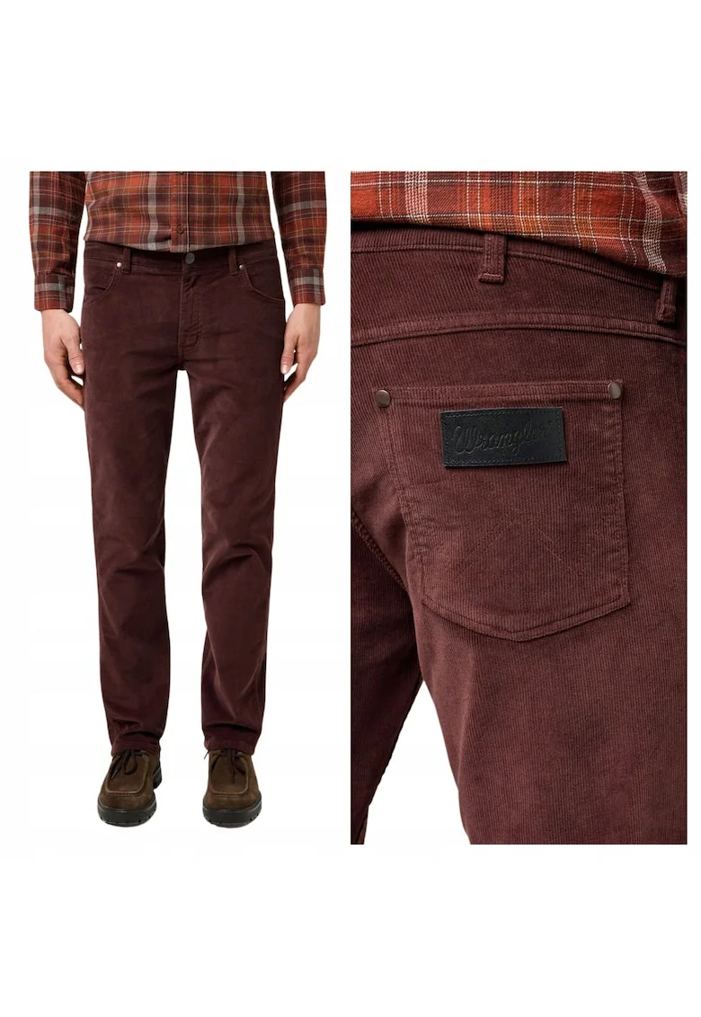 Pantaloni regular fit din reiat Greensboro, Rosu